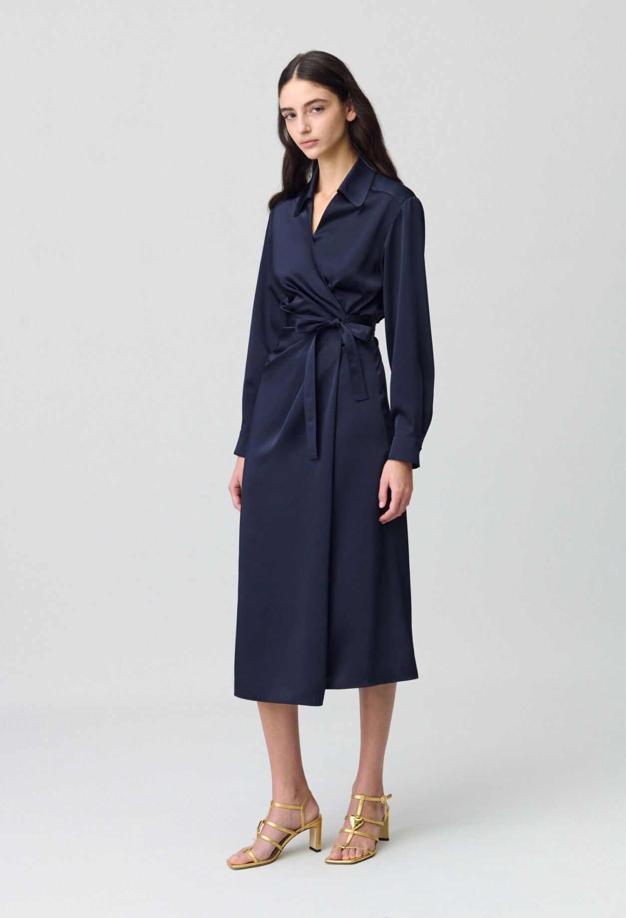 Wickelkleid halblang