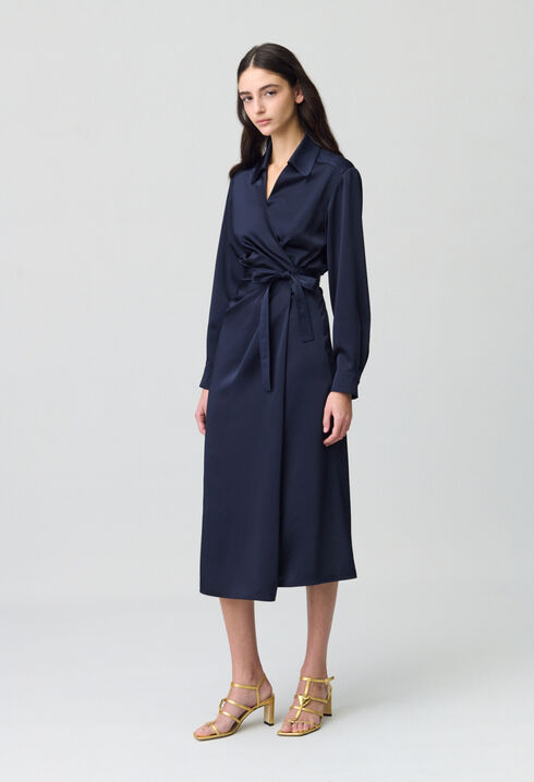 Wickelkleid halblang