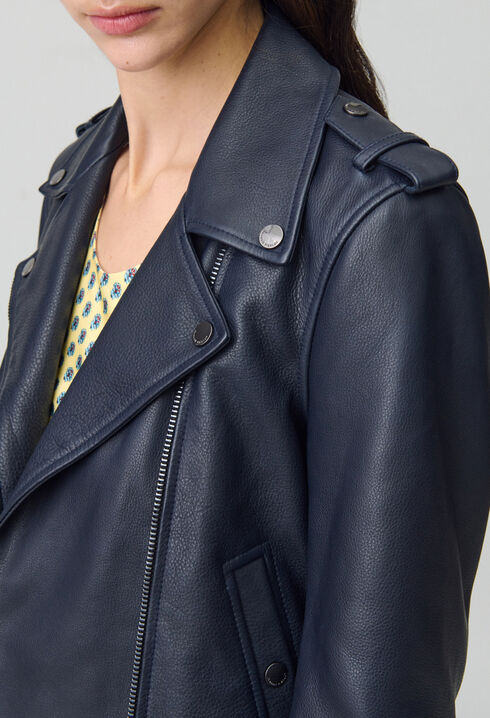 Jacke aus genarbtem Leder 