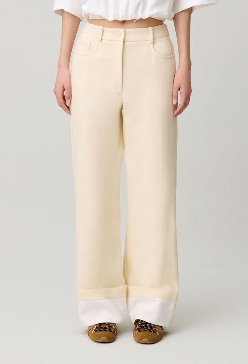 Elegante gerade Baumwollhose
