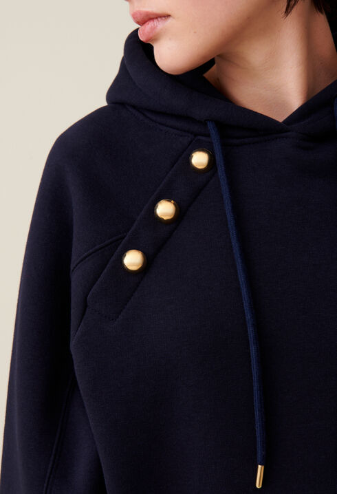 Marineblaues Kapuzen-Sweatshirt