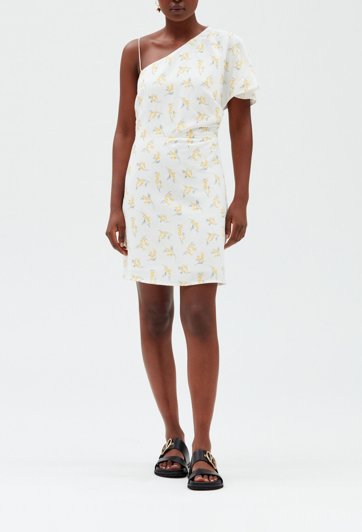 Asymmetrisches Midikleid, Mimose