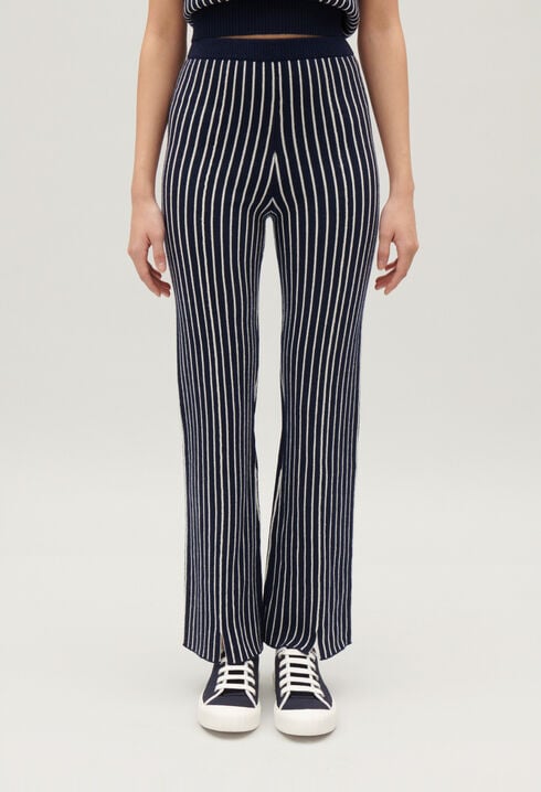 Gestreifte Strickhose