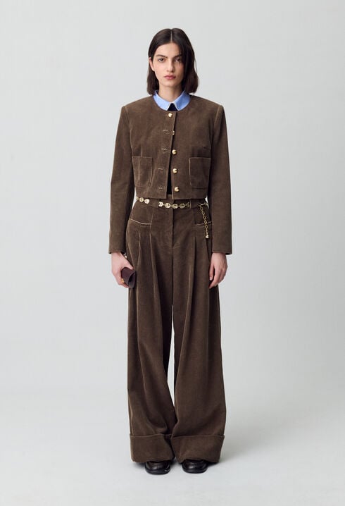 Weit geschnittene Cordhose