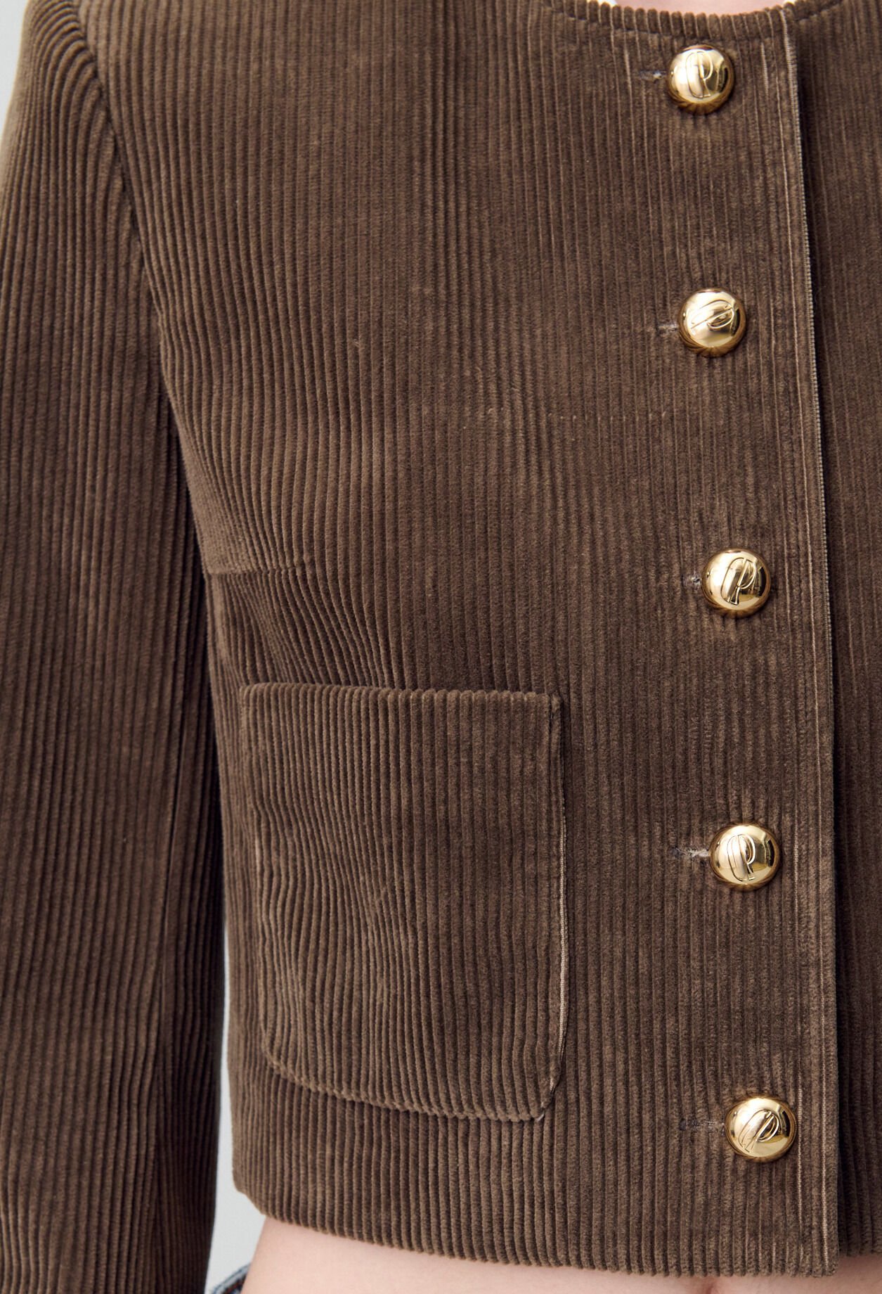 Kurze Boxjacke aus Samt