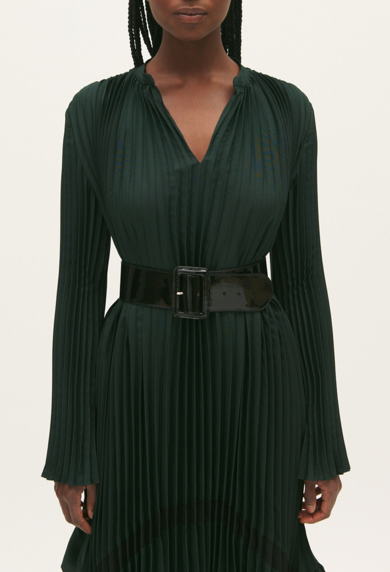 Plissiertes Midikleid