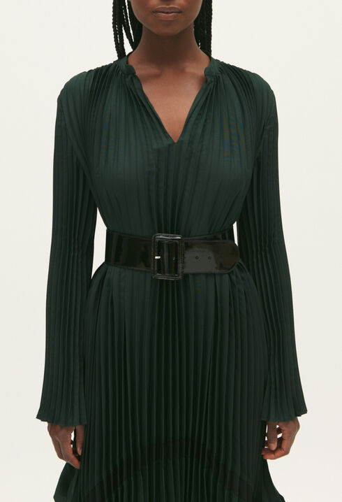 Plissiertes Midikleid