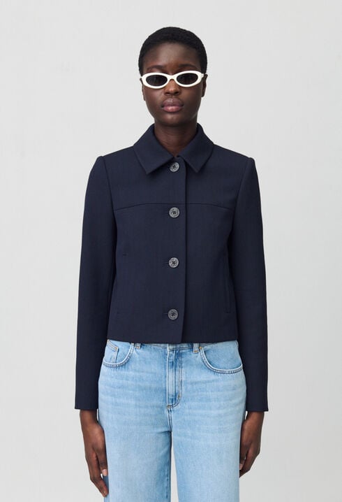 Kastenjacke Marineblau