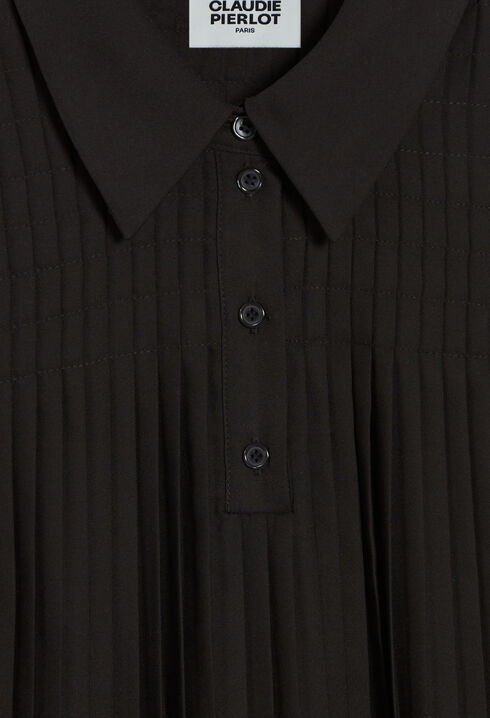 Plissierte Hemdbluse