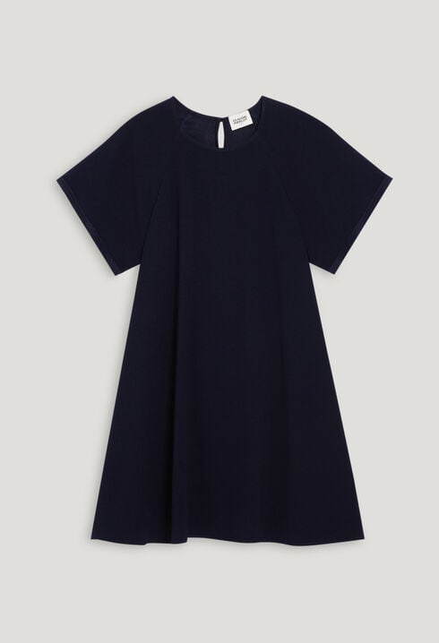Kurzes Babydoll-Kleid Marineblau