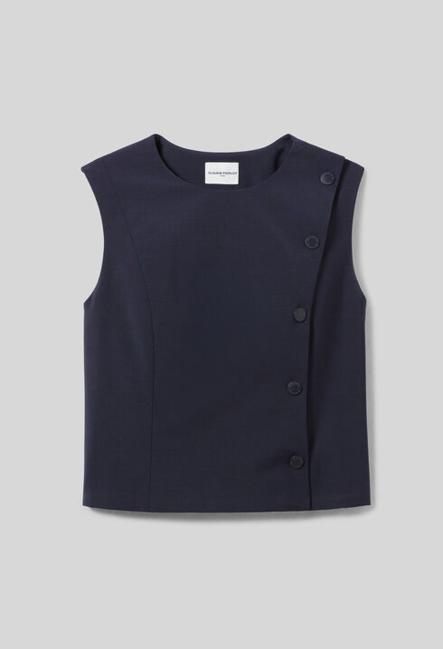 Tailliertes &auml;rmelloses Top
