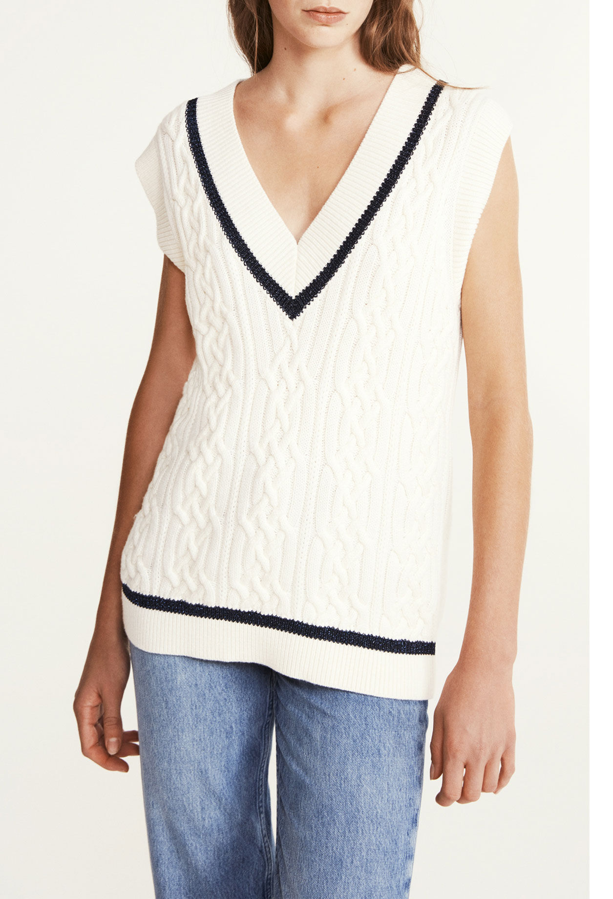 Ärmelloser Pullover