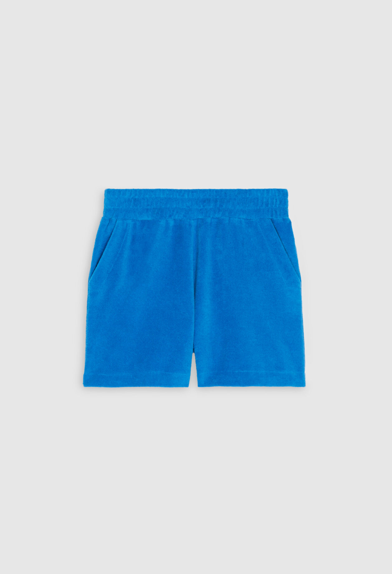 Shorts aus Frotteestoff, blau