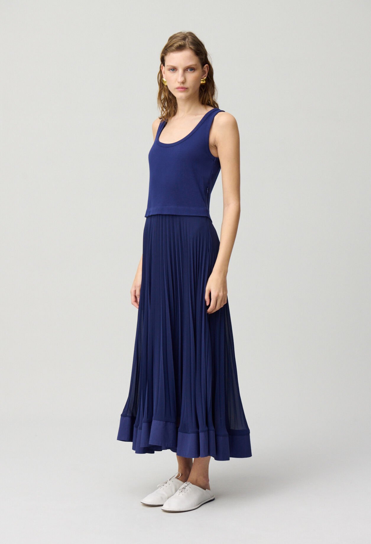 Langes Trompe-l'œil-Kleid