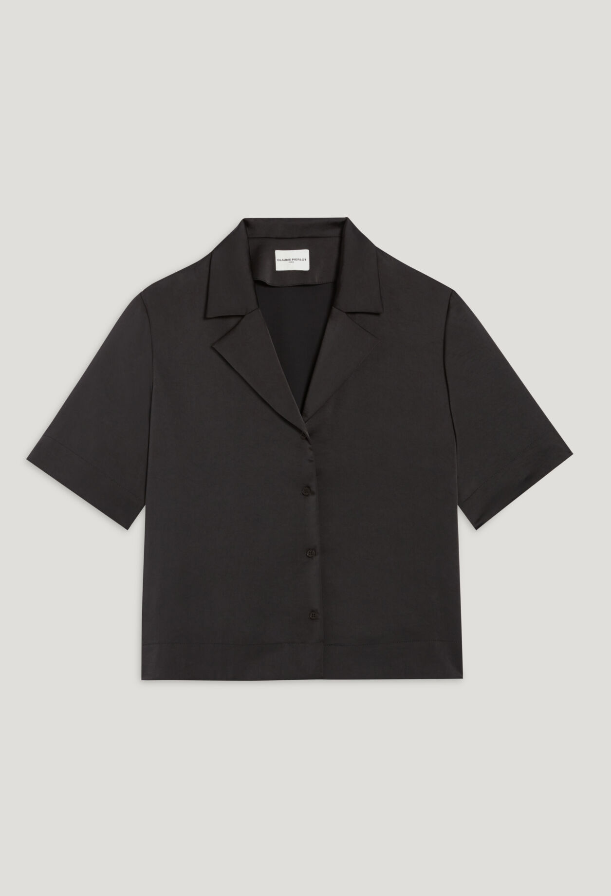 Fließende, kurzärmelige Hemdbluse