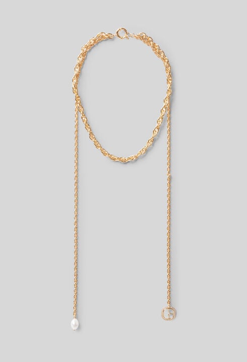 Doppelkette mit Perle