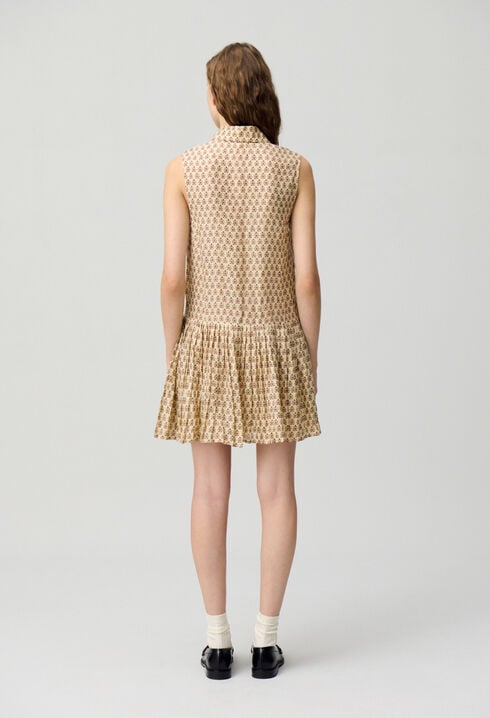 Kurzärmliges Kleid mit Print