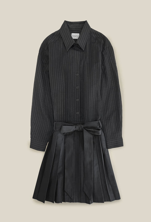 Gestreiftes Zweiteiler-Kleid
