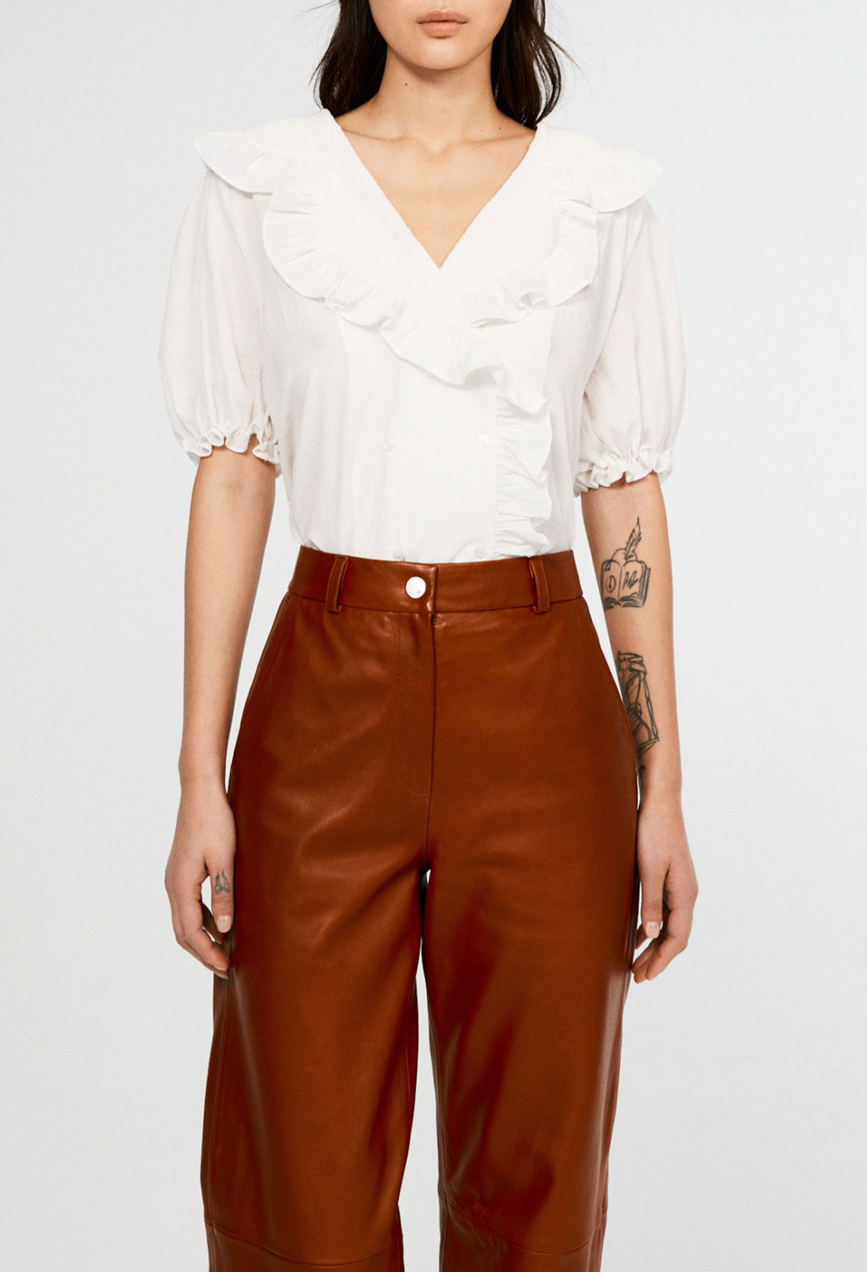 Bluse mit Reverskragen