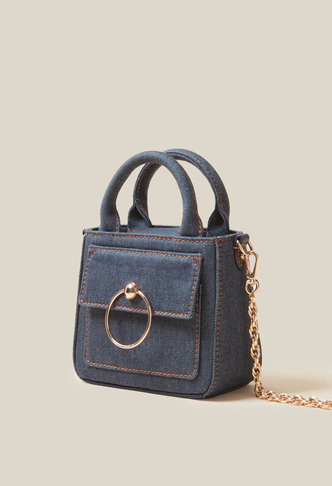Mini-Tasche Anouck Kette Denim