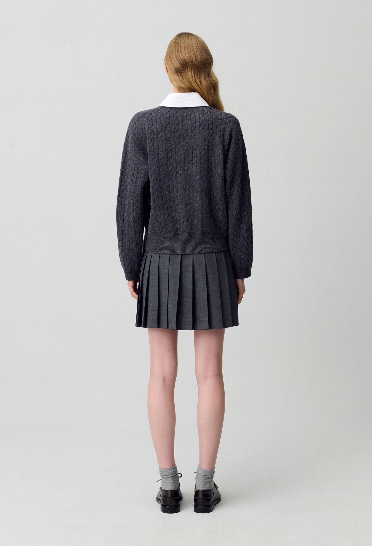 Pullover mit Bubikragen