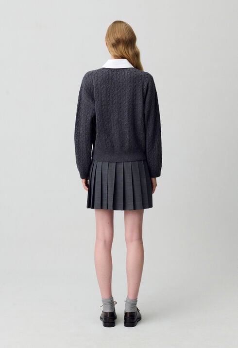 Pullover mit Bubikragen