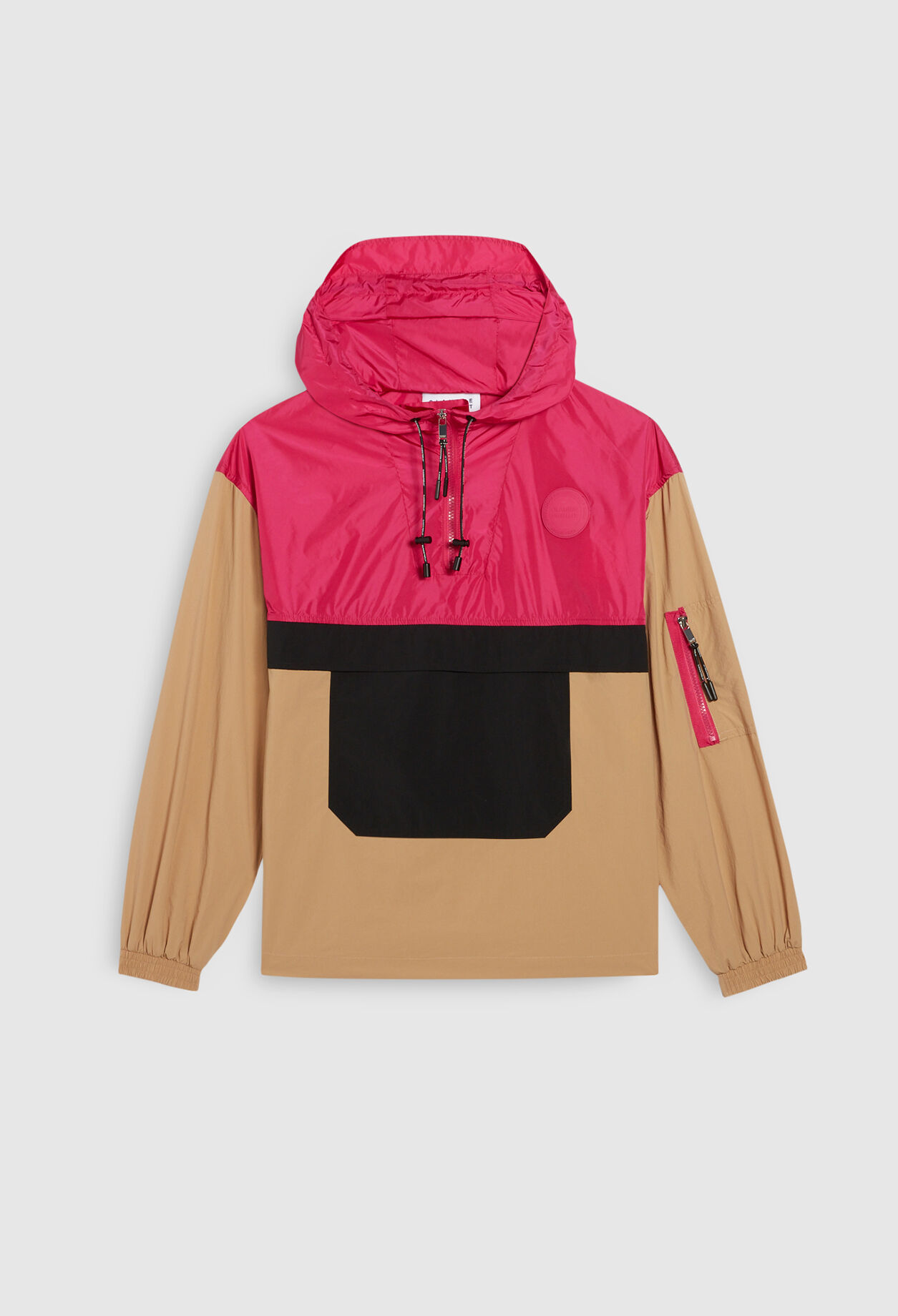 Dreifarbige Regenjacke