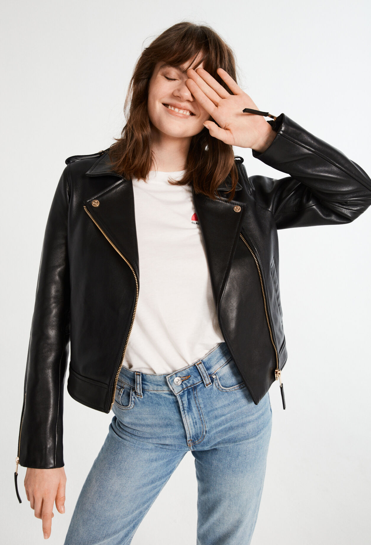 Jacke aus Leder