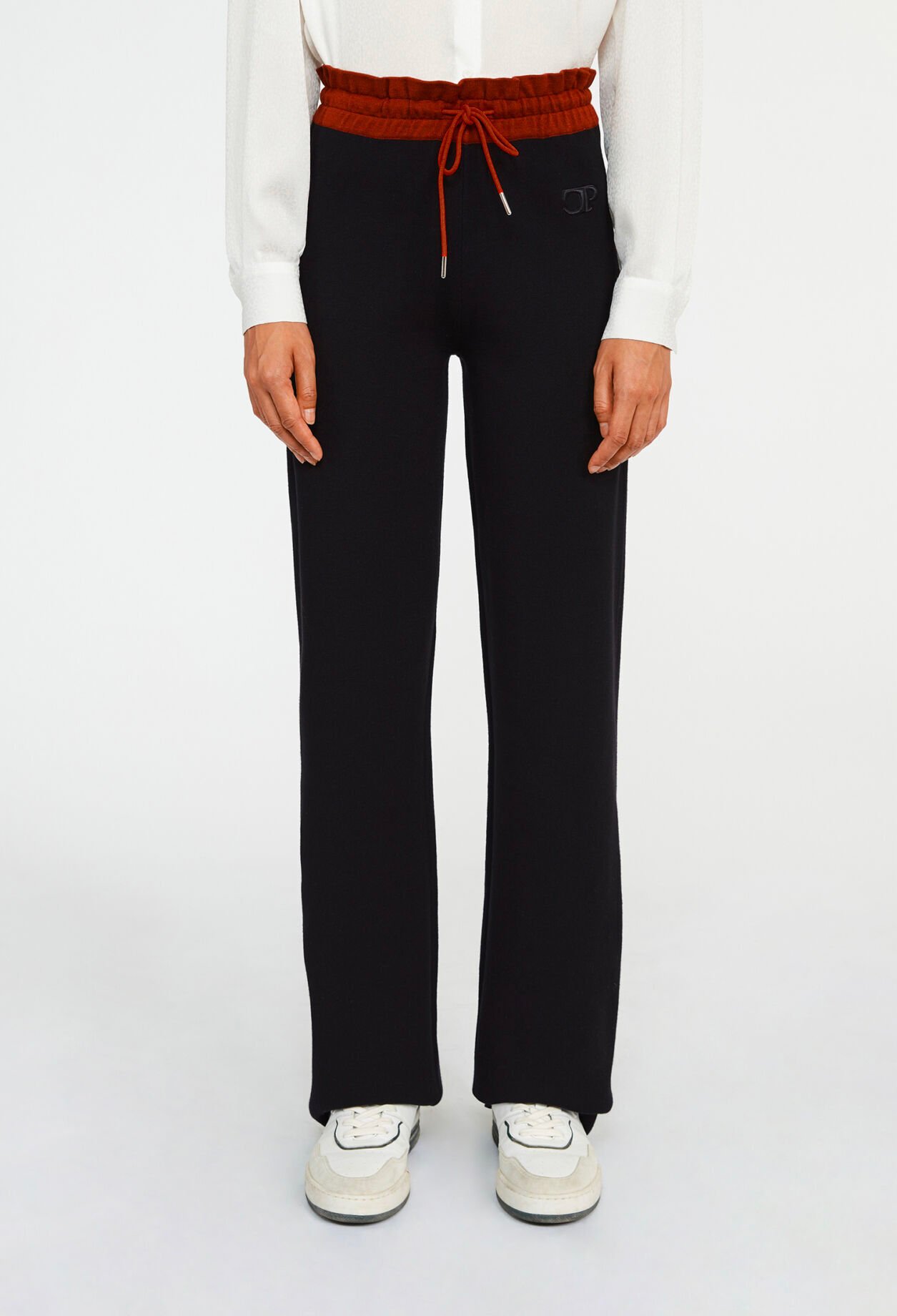 Zweifarbig Hose aus zweifarbigem Stoff