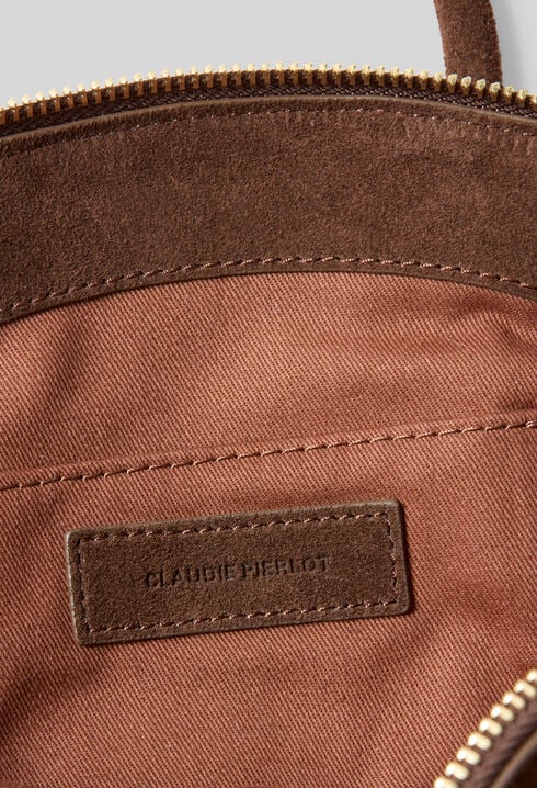 Weiche Velourslederhandtasche