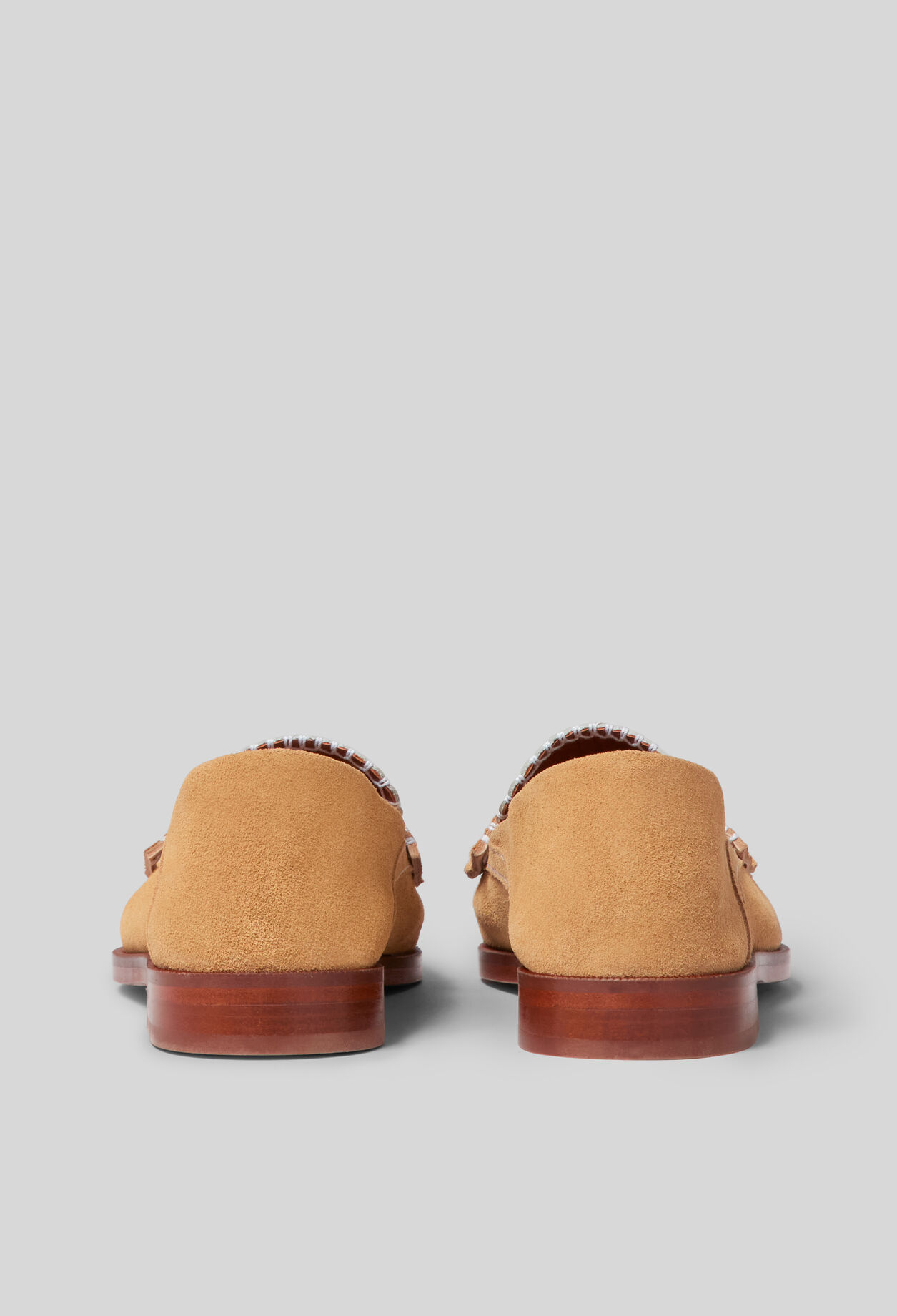 Wildleder-Ballerinas, Nahtdetails