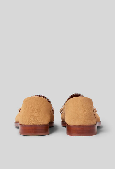 Wildleder-Ballerinas, Nahtdetails