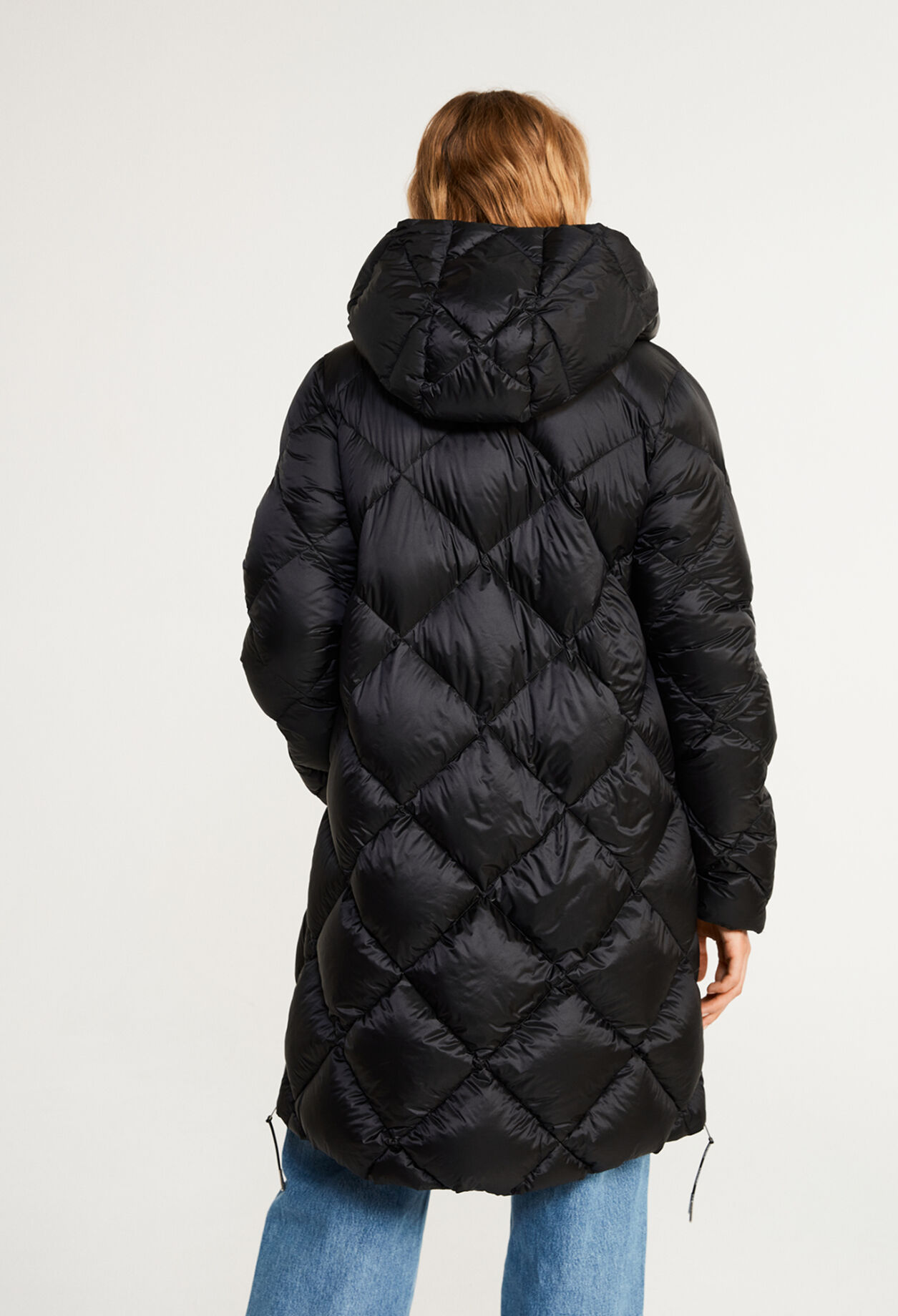 Lange Daunenjacke aus Polyester