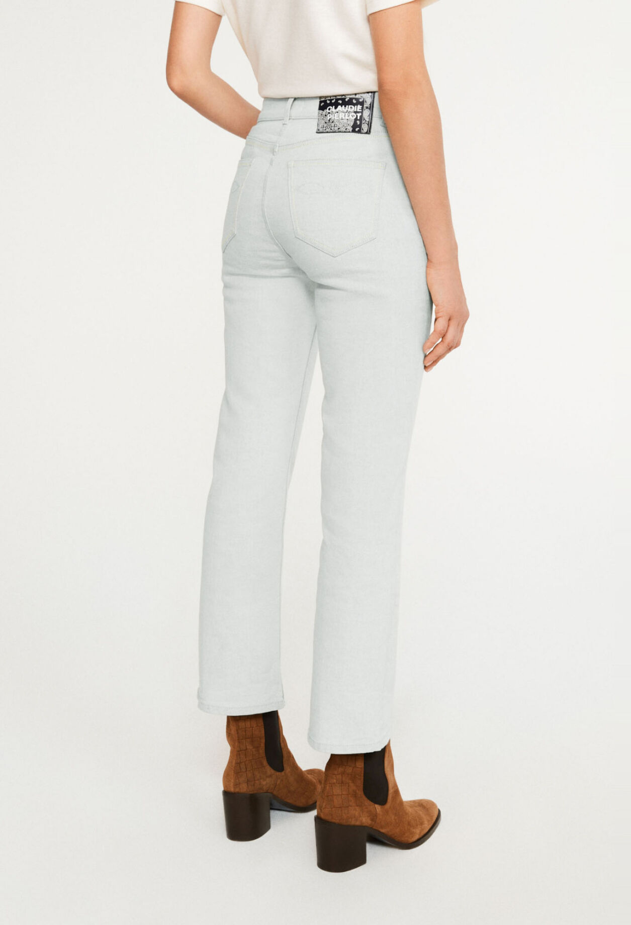 Verwaschene Cropped-Jeans