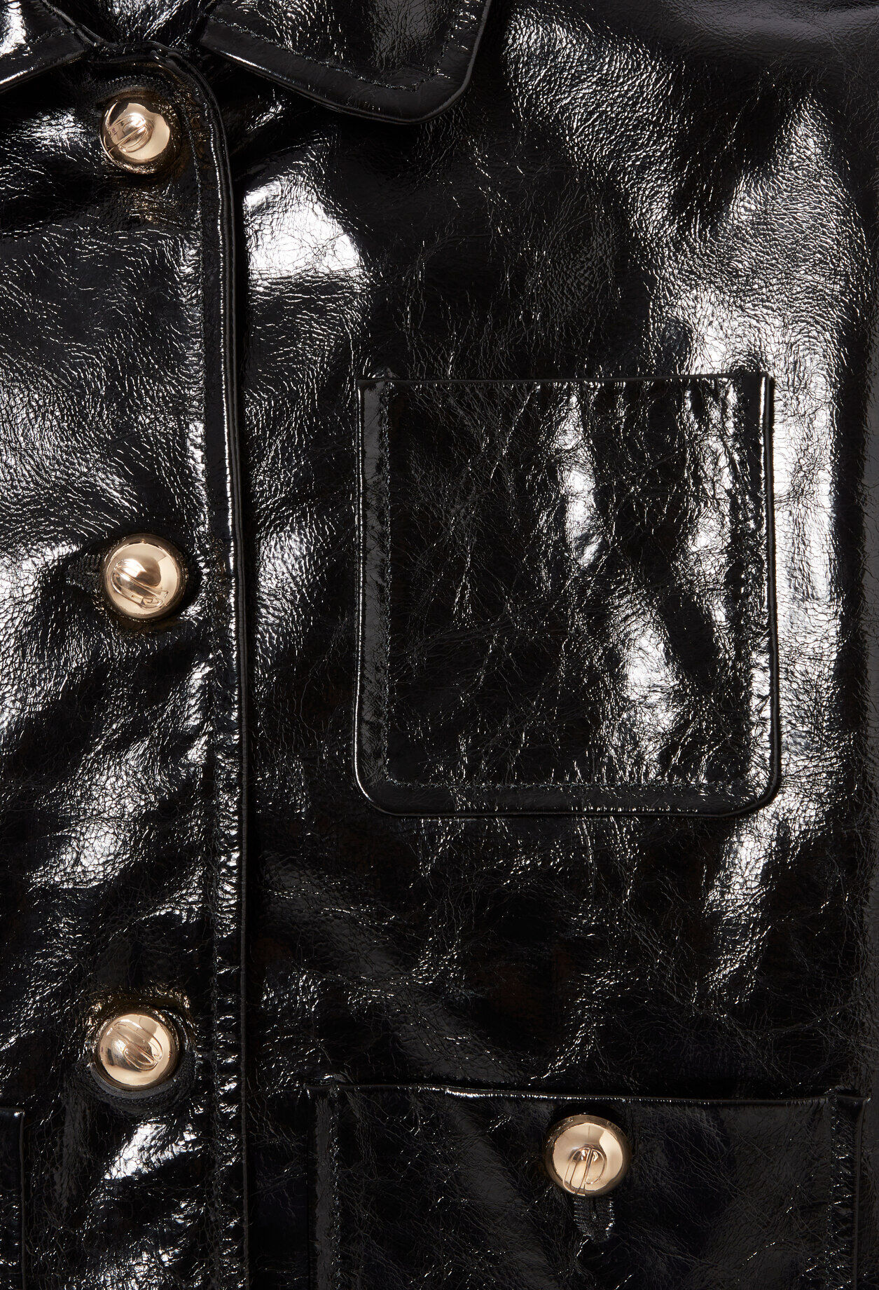 Blouson aus Antik-Lackleder