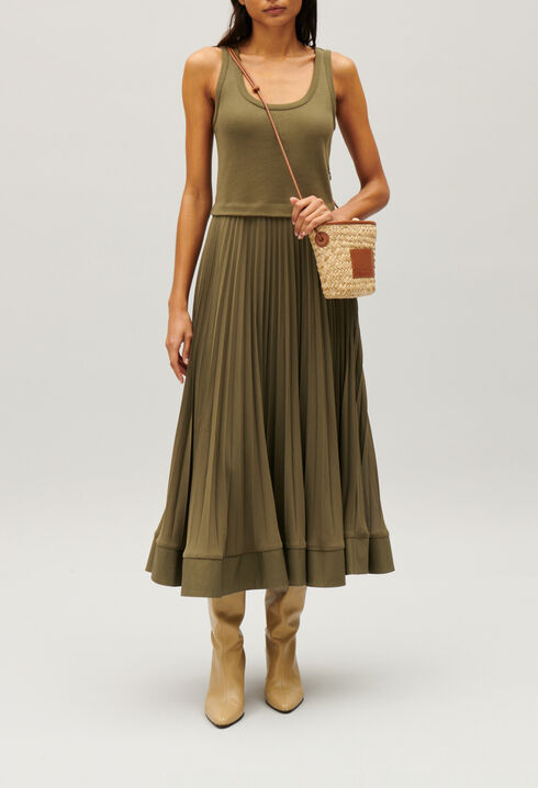 Langes Trompe-l'&oelig;il-Kleid