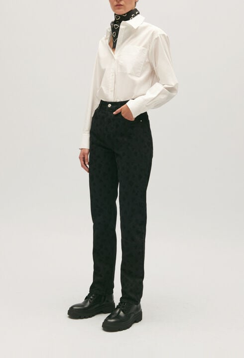 Gerade Jeans mit Herzen