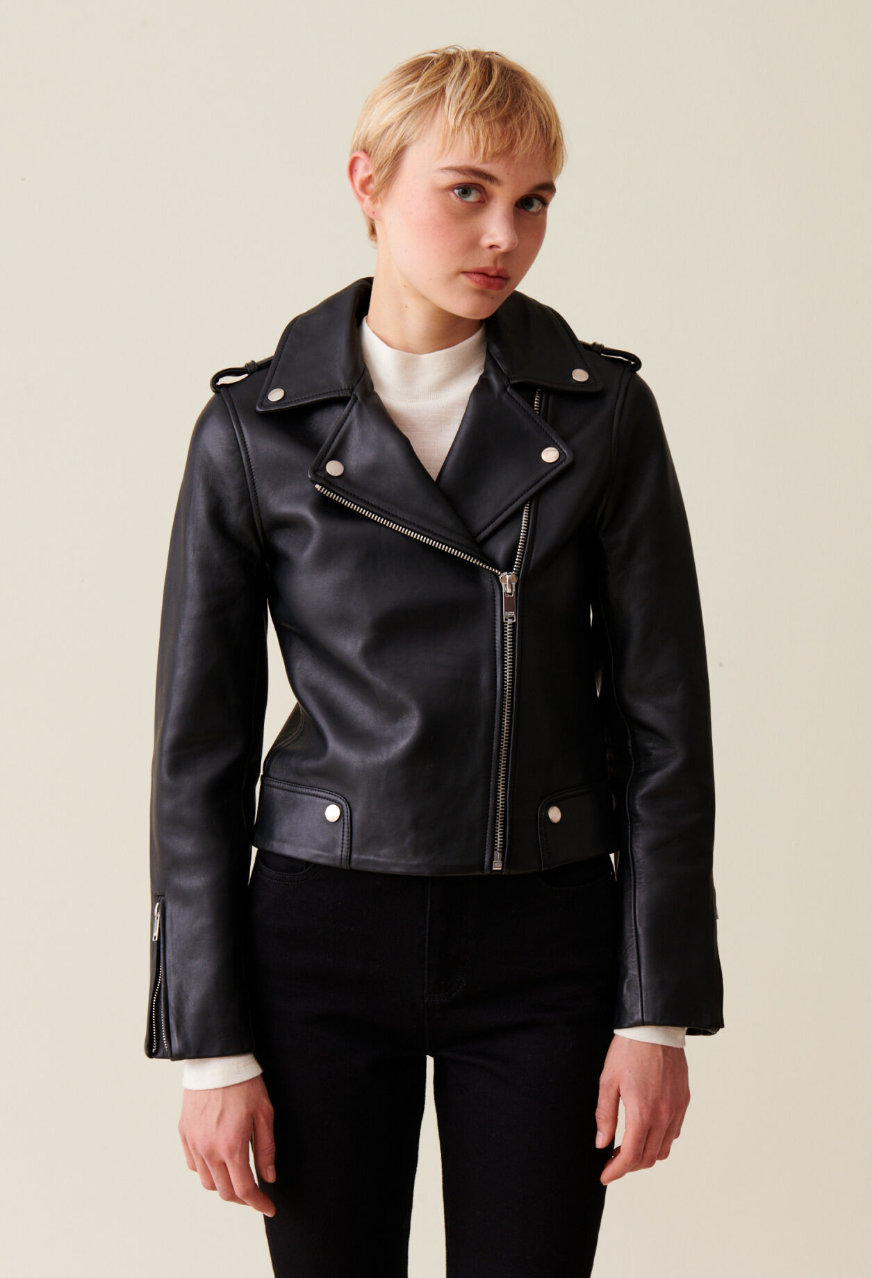 Leder Jacke