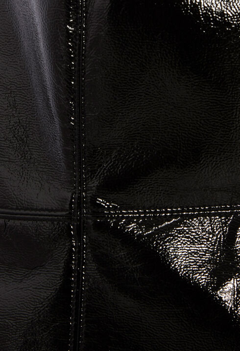 Kurzes Vinylkleid schwarz