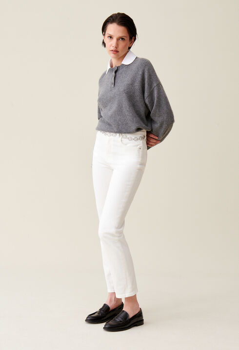 Jeans Toto Slim 7/8 Ecru