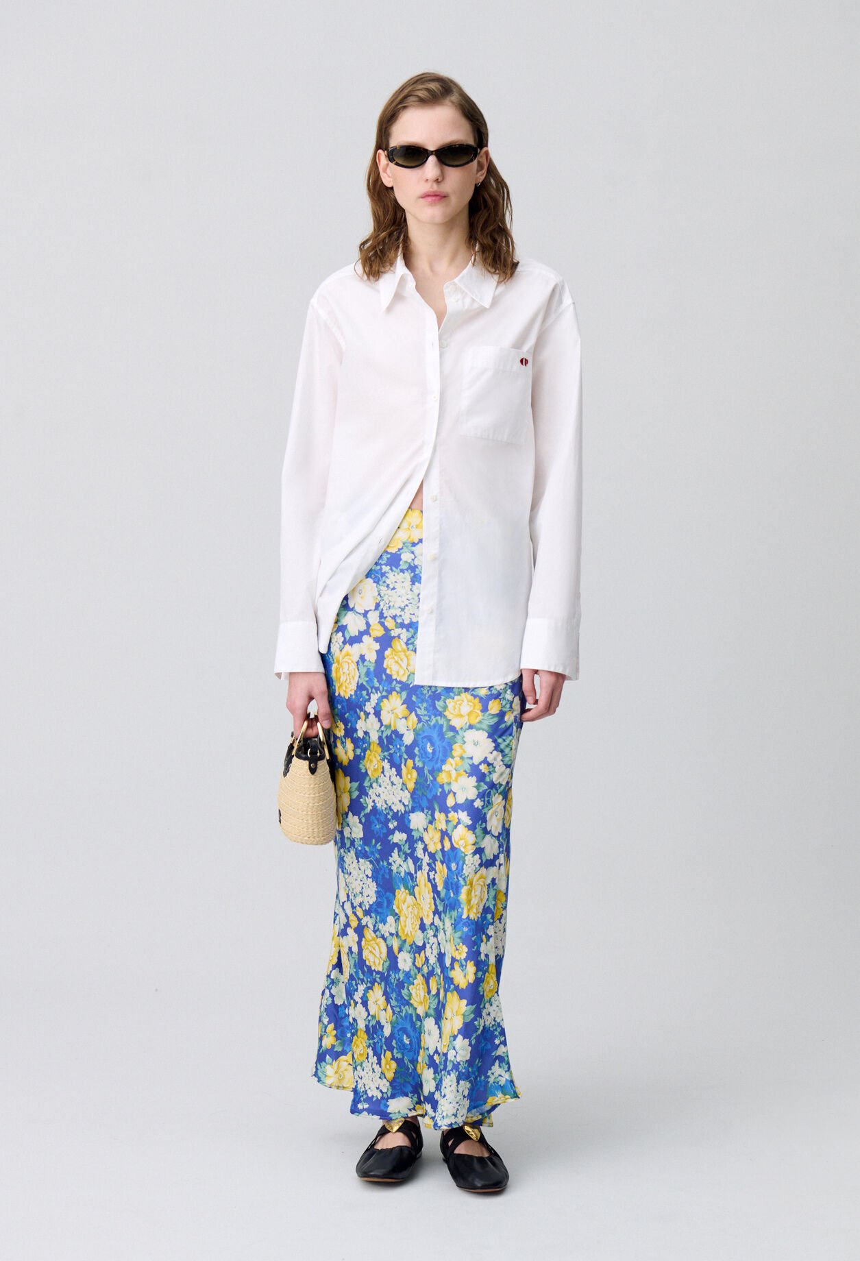 Midirock mit Blumenmuster