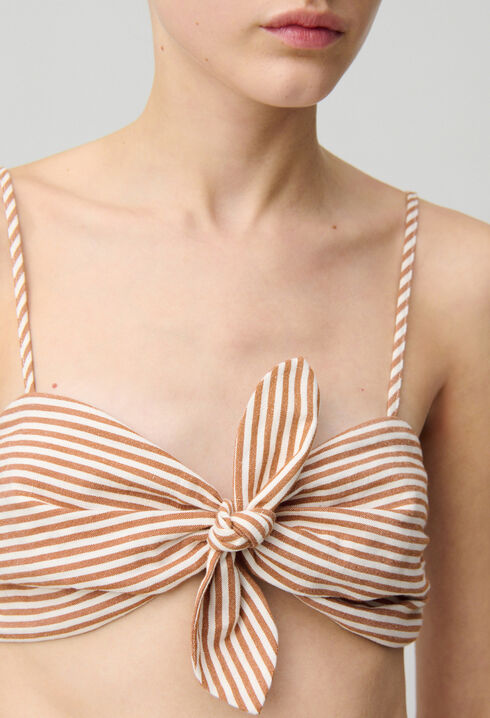 Gestreiftes Bandeau-Top