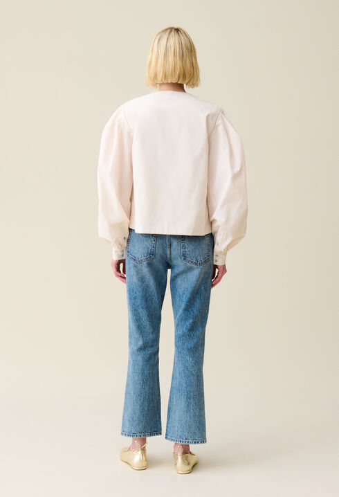 V-Ausschnitt Bluse zum Binden