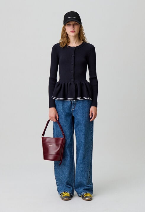 Taillierter Strick-Cardigan