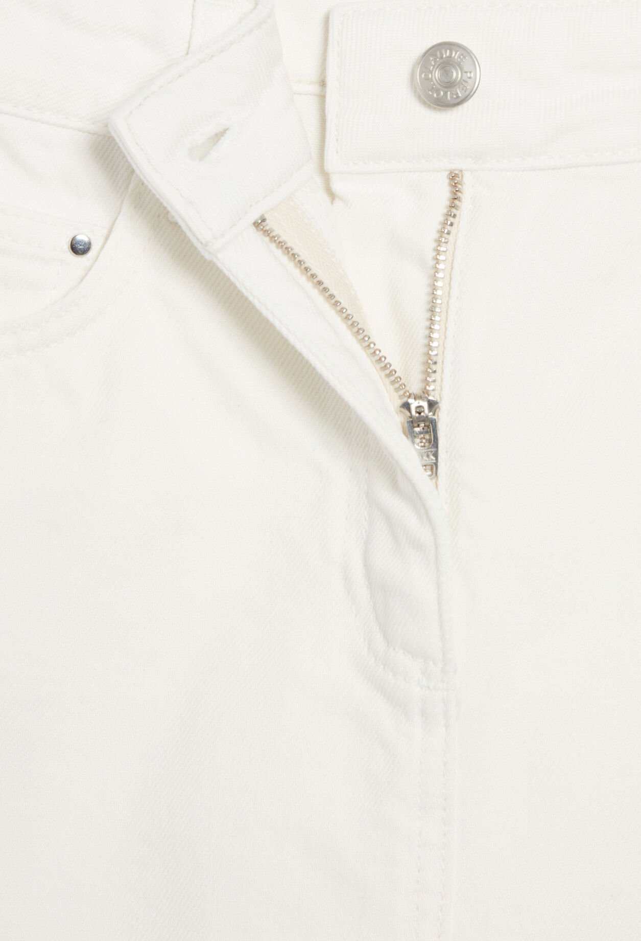 Kurzer Jeans-Rock Ecru