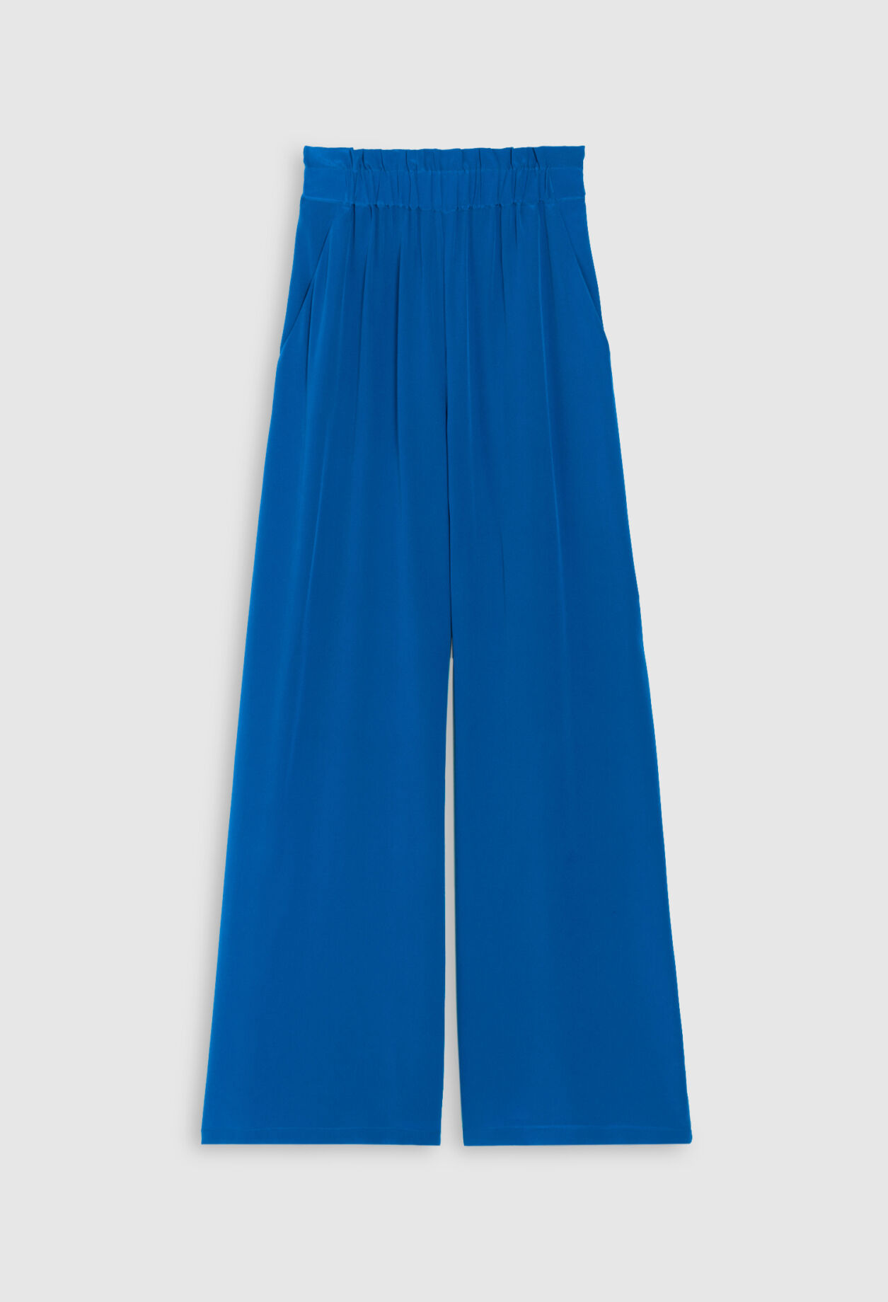 Hose aus Seide, blau