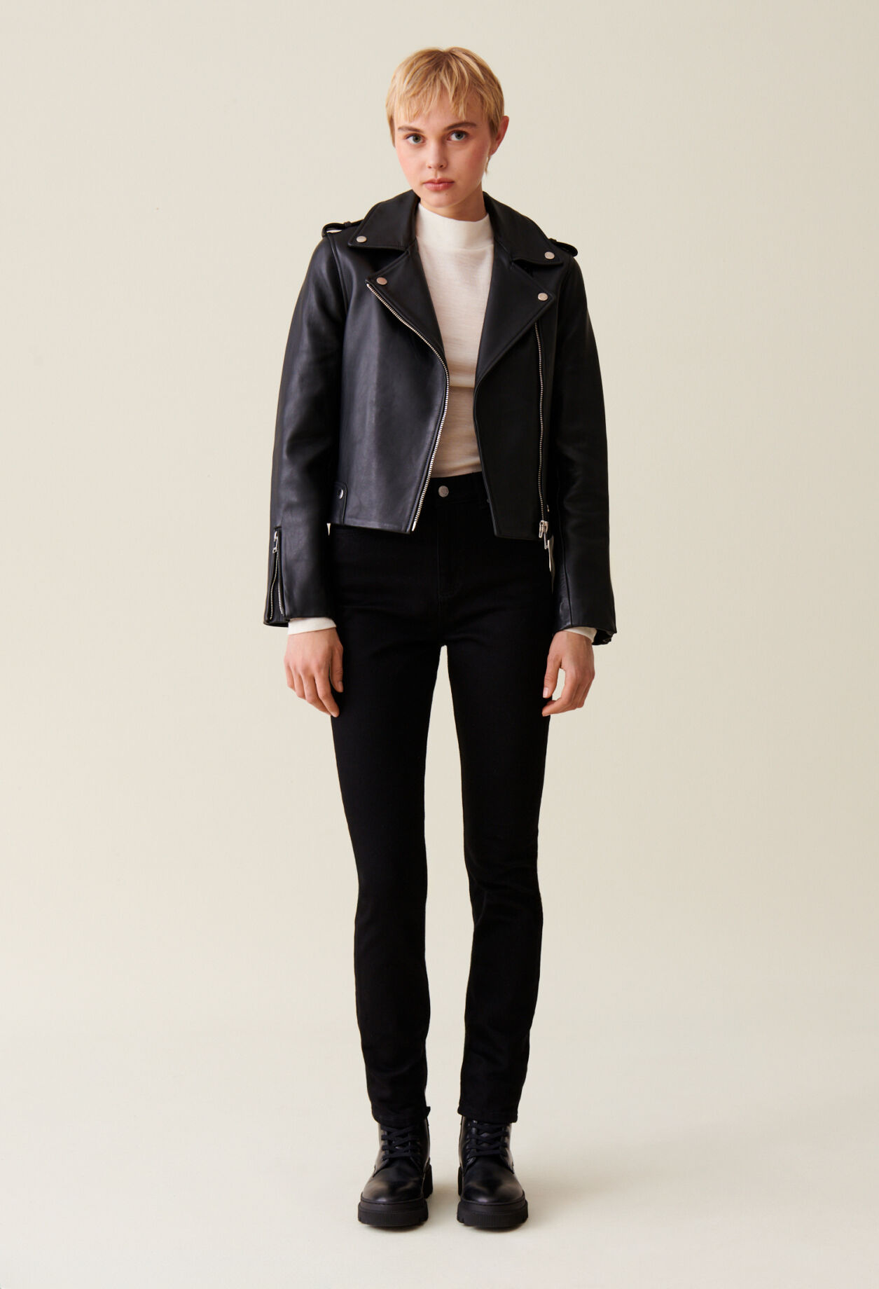 Leder Jacke