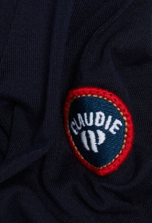 T-Shirt mit Stehkragen