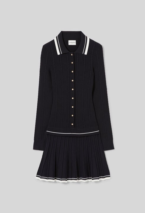 Strickhemdkleid