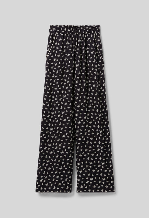 Weit geschnittene fließende Hose